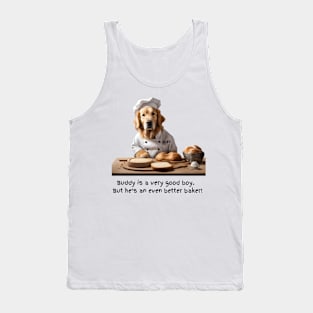 Buddy the Golden Retriever Bakes too! Tank Top